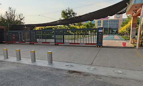 廣東英龍伸縮門星越2268-C1入駐銀川永寧縣閩寧第一幼兒園